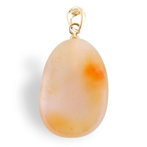 Pendentif Agate goutte, attache argent