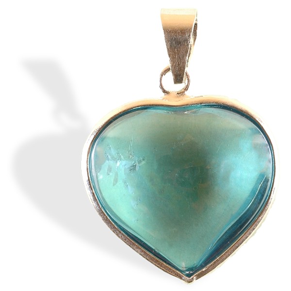 Aqua Aura, pendentif cœur argent