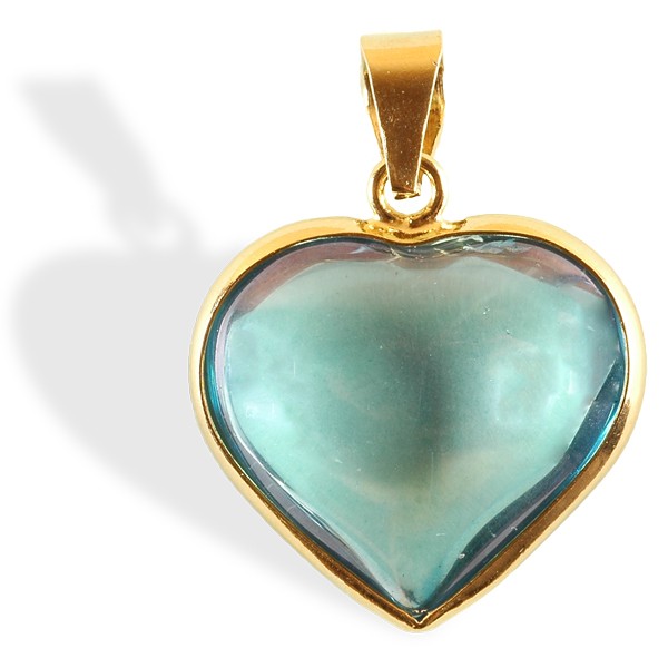 Aqua Aura, pendentif cœur, plaqué or