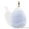 Calcédoine bleue veinée, pendentif