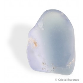 Calcédoine bleu foncé, roulée