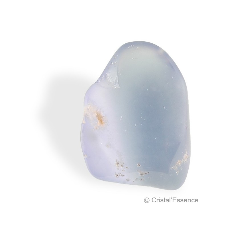 Calcédoine bleu foncé, roulée