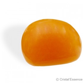 Calcite orange, petit bloc poli