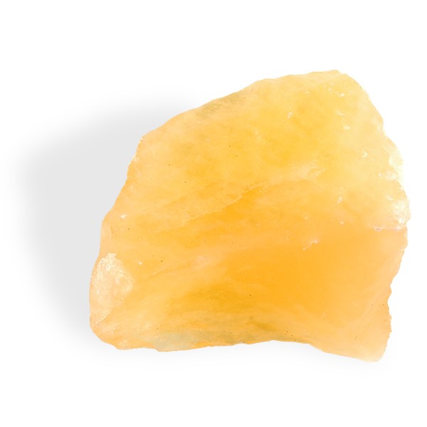 Calcite orange brut, bloc