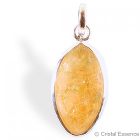 Citrine, pendentif navette