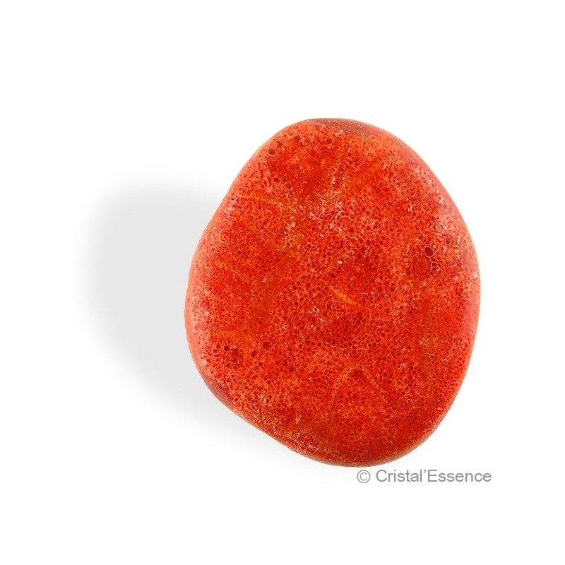 Corail rouge, galet plat