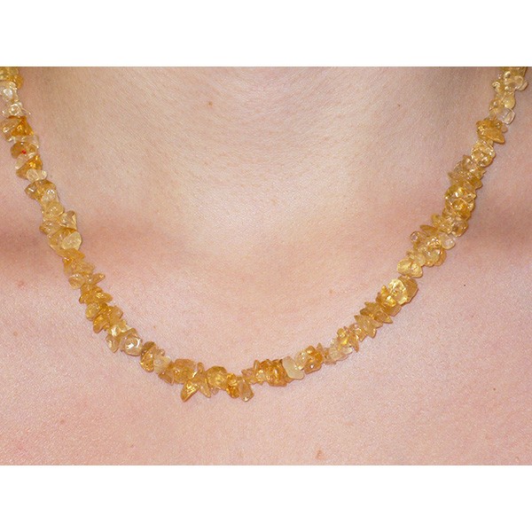 Collier baroque Citrine pour booster la confiance en soi