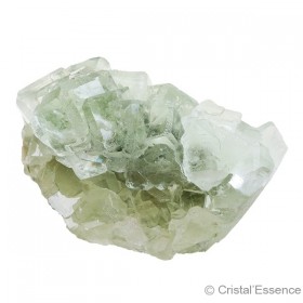 Fluorite vert pâle, groupe de cristaux