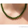 Jade Néphrite, collier perles