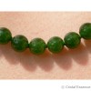 Pierre Jade Néphrite, collier en perles nouées