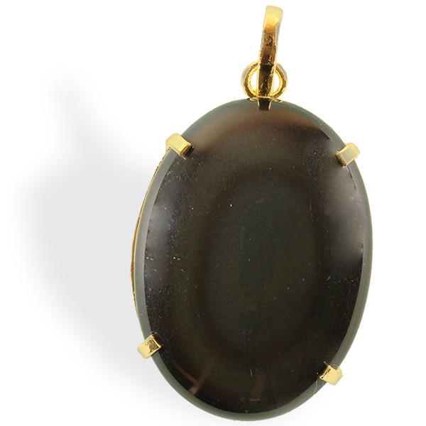 Obsidienne Arc-en-Ciel (ou Œil Céleste), pendentif cabochon