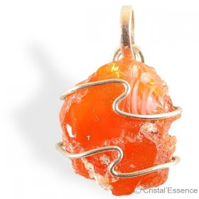 Opale de Feu, pendentif argent