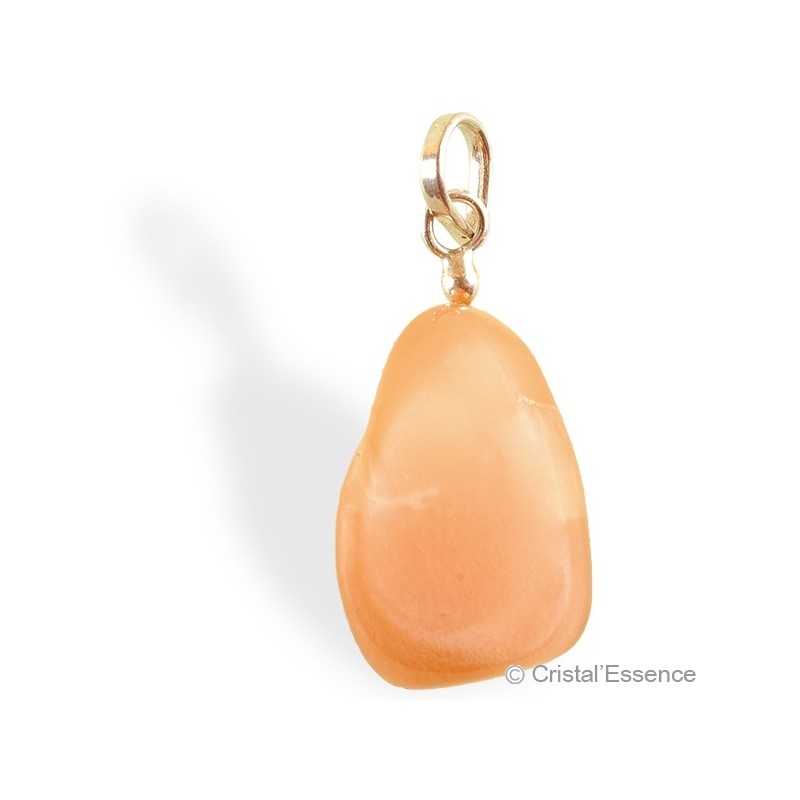 Pierre de Lune orangée, pendentif