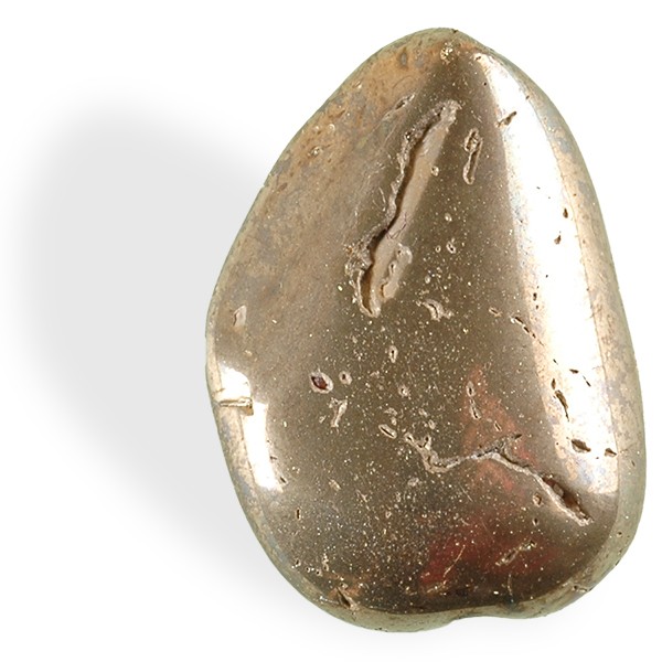 Pierre Pyrite roulée utilisée comme pierre d'ancrage.