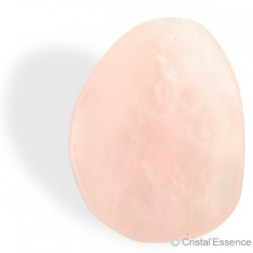 Quartz rose, galet plat