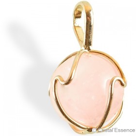 Pierre pendentif sphère Quartz rose