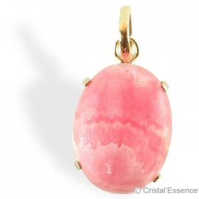 Rhodochrosite, pendentif cabochon