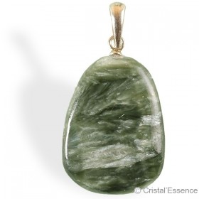Séraphinite, roulée, pendentif attache