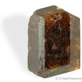 Tourmaline brun-ocre, cristal biterminé