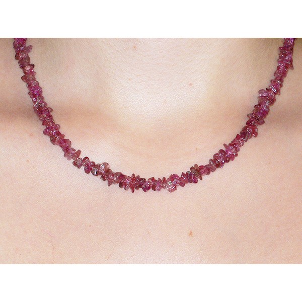 Pierre Tourmaline rose, collier baroque, pour l'acceptation de soi
