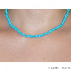 Turquoise stabilisée, collier fin