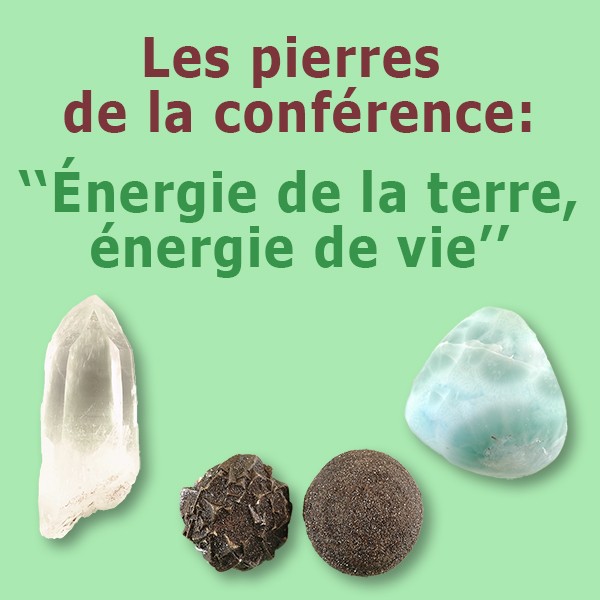 Les pierres de l'énergie de la terre et énergie de vie PEF