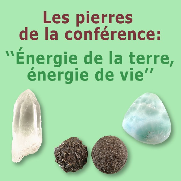 Les pierres de l'énergie de la terre et énergie de vie PEF