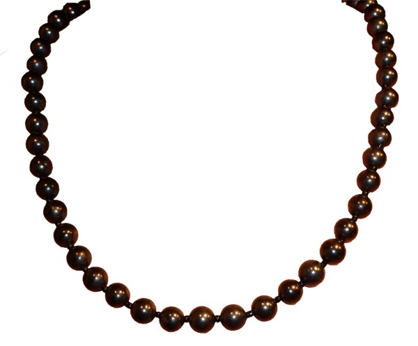 Pierre Shungite collier, perles de 8 ou 10 mm, contre les ondes électromagnétiques