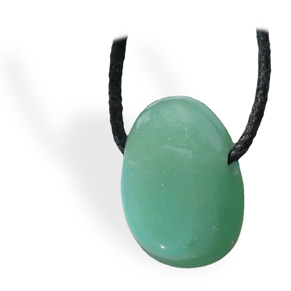 Aventurine roulée, pendentif percé 1