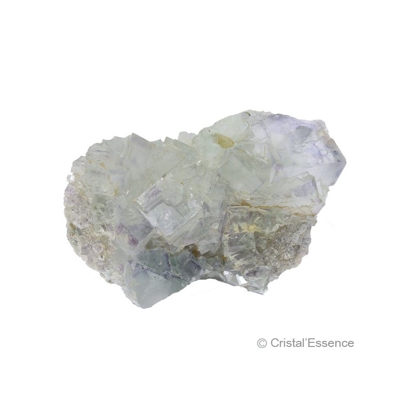 Fluorite bleu-vert pâle, petit groupe de cristaux