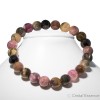 Tourmaline verte et rose, bracelet perles de 6mm ou 8 mm