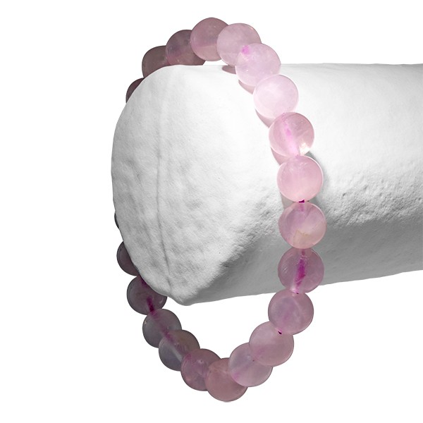  Quartz rose, bracelet 2 perles 8 mm ou 6mm