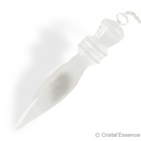 Cristal de roche, pendule Égyptien pour radiesthésie