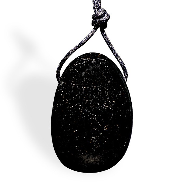 Pierre Tourmaline noire, pendentif percé, pour la protection