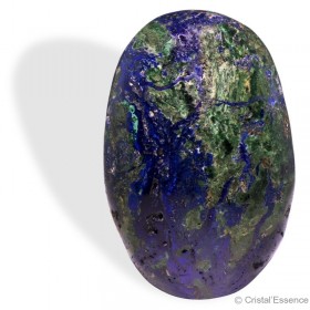 Azurite-malachite, galet
