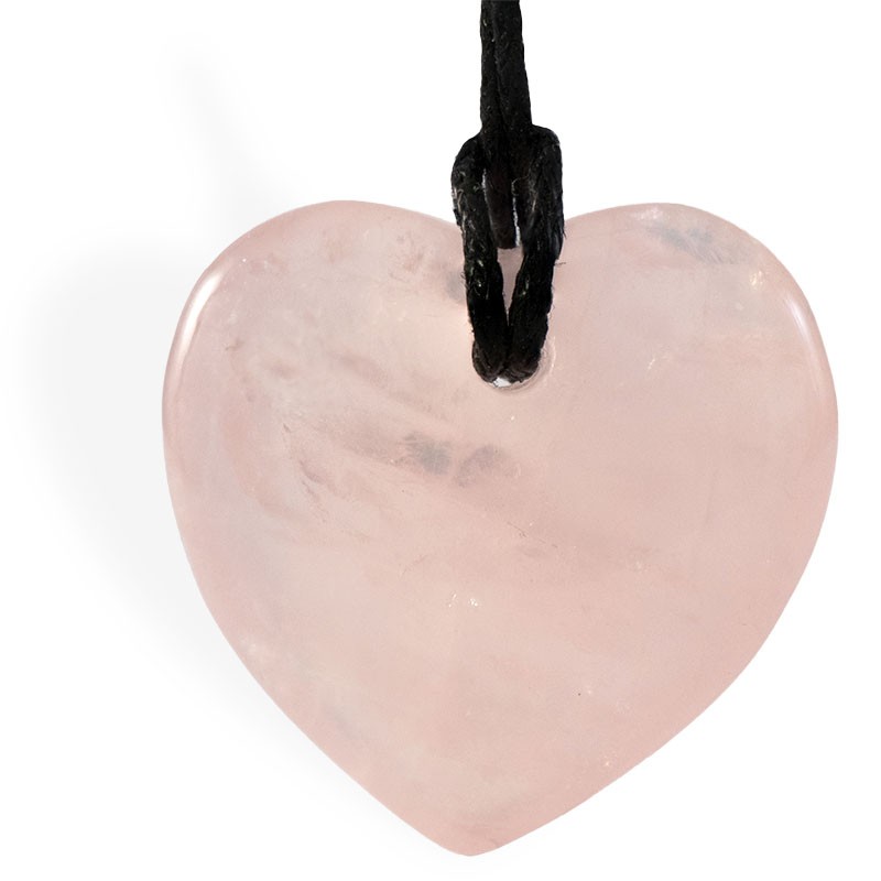 Pendentif pierre Quartz rose cœur