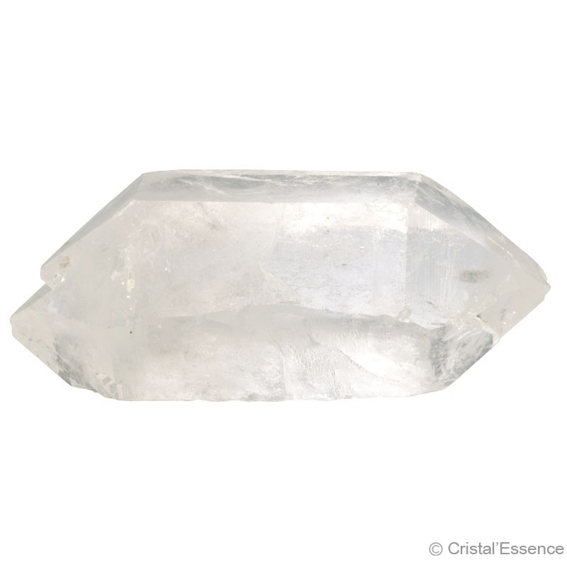 Cristal de roche du Brésil, cristal biterminé naturel permet à l'énergie de circuler dans les deux sens