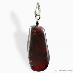 Grenat almandin roulé, pendentif attache