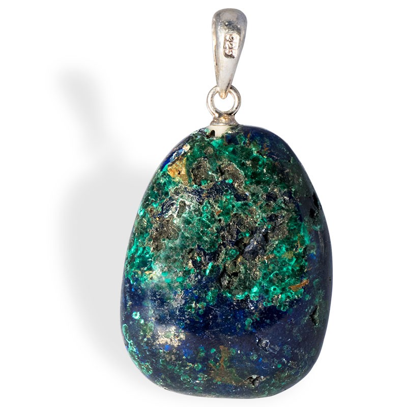 Azurite-malachite, pendentif attache