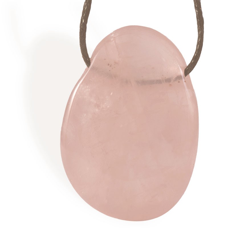 Pendentif Quartz rose percé