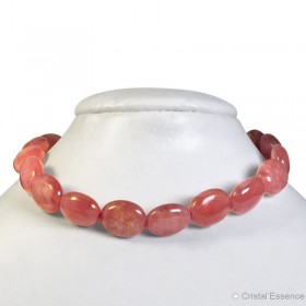 Rhodochrosite, perles plates de 7-8 mn
