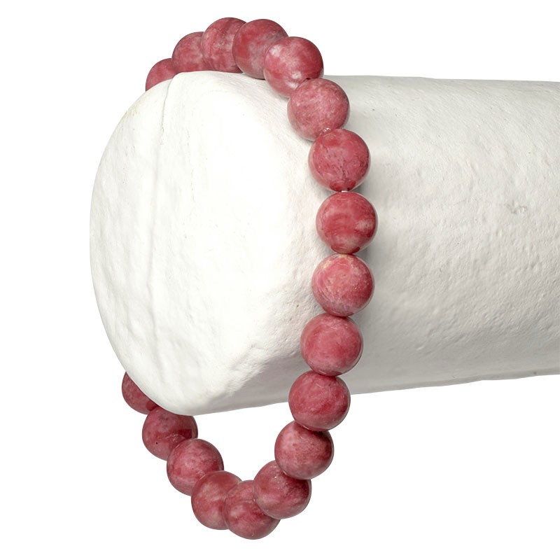 Bracelet Thulite de Norvège, perles 6 ou 8 mm, pour orienter le mental vers le cœur.