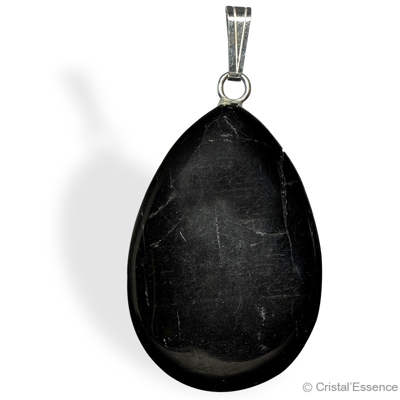 Shungite de Petrovsky, pendentif goutte