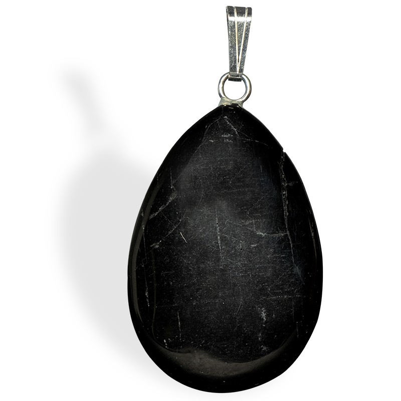 Shungite de Petrovsky, pendentif goutte