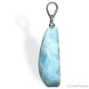 Pierre Larimar, pendentif goutte cabochon