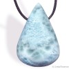 Pierre Larimar cabochon goutte, pendentif percé