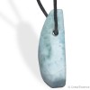 Pierre Larimar cabochon, pendentif goutte percé