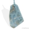 Larimar plaque, pendentif percé poli pour la gestion du stress ou de la colère