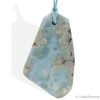 Plaque Larimar en pendentif percé