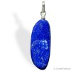 Pendentif Lapis-lazuli, pierre roulé, attache argent, pierre du 6e chakra pour l'intuition.